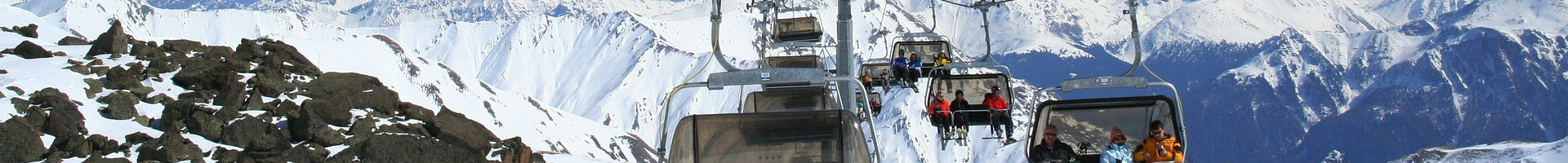 Mit der Seilbahn auf dem Weg zur Bergstation in Samnaun